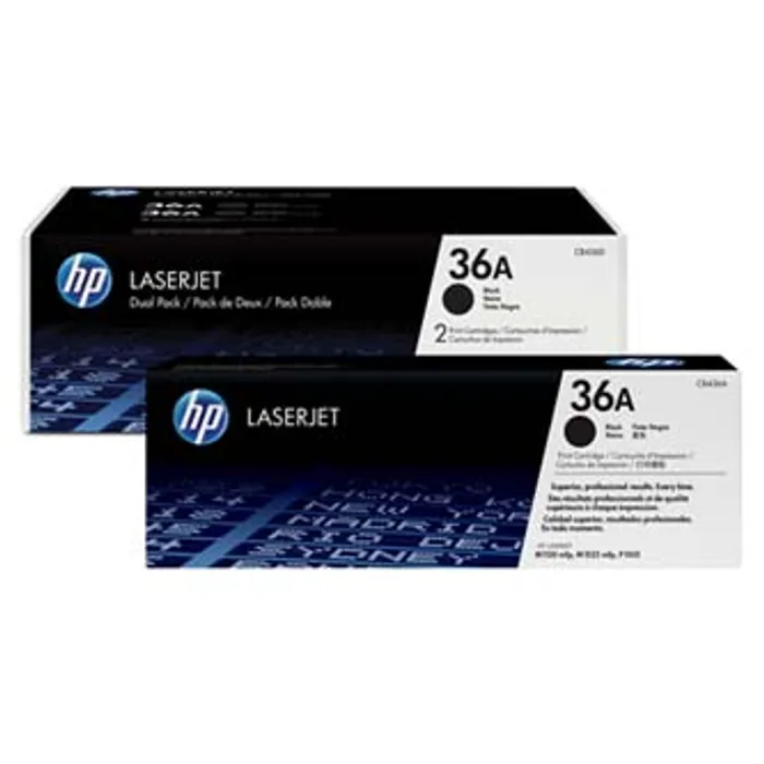 Hlavný obrázok produktu HP originální toner CB436AD, black, 4000 (2x2000)str., HP 36A, HP LaserJet P1505, M1522n,