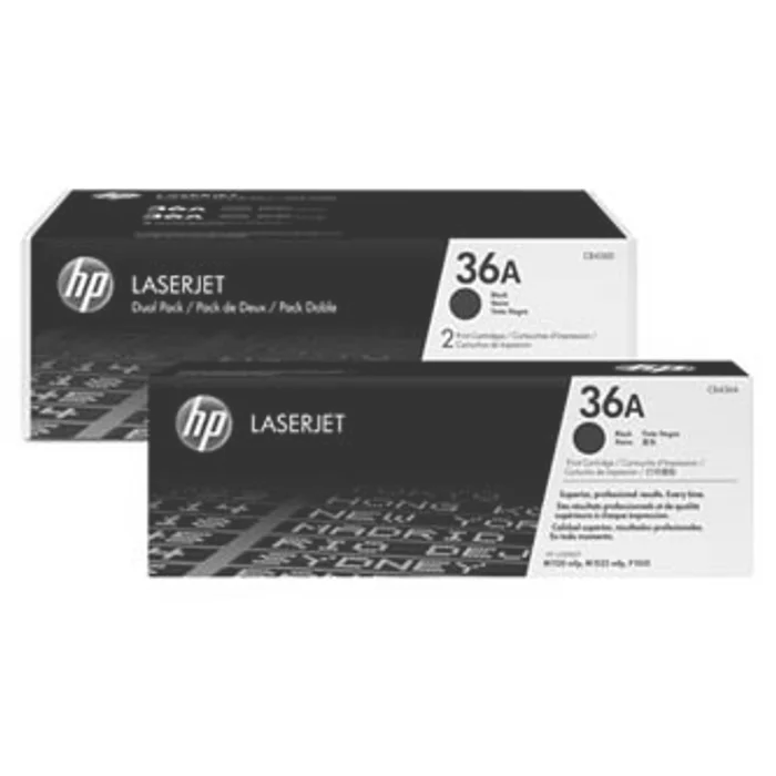 Hlavný obrázok produktu HP originální toner CB436AD, black, 4000 (2x2000)str., HP 36A, HP LaserJet P1505, M1522n,