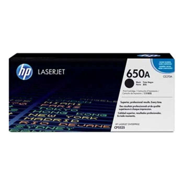 Hlavný obrázok produktu HP originální toner CE270A, black, 13500str., HP 650A, HP LaserJet CP5525n, CP5525dn, CP5