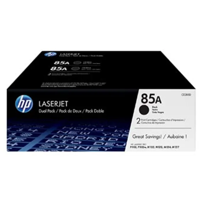 Hlavný obrázok produktu HP originální toner CE285AD, black, HP 85A, HP LJ Pro M1132, M1136, M1212, M1217, P1102,