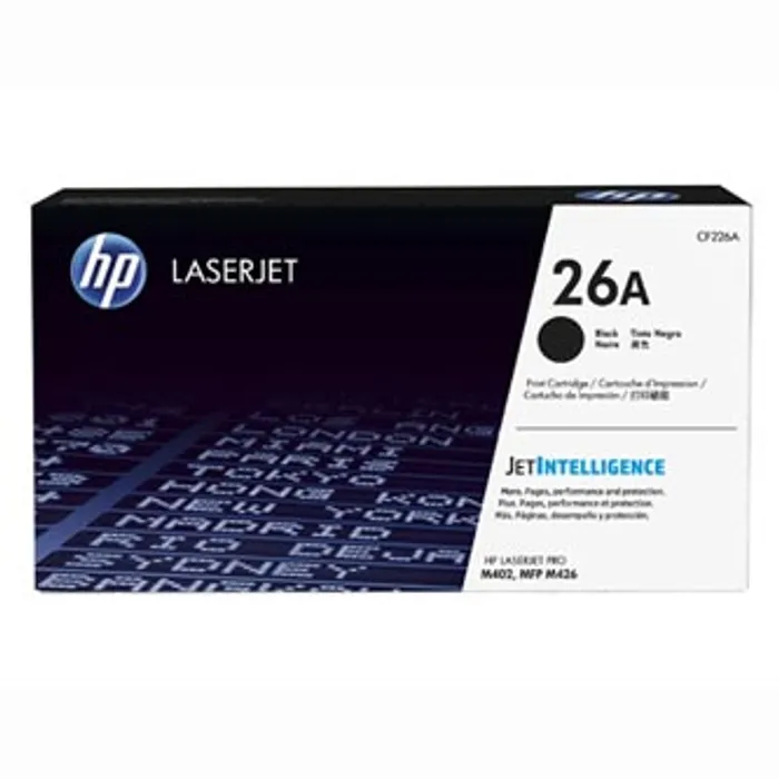 Hlavný obrázok produktu HP originální toner CF226A, black, 3100str., HP 26A, HP LaserJet Pro M402, Pro MFP M426,