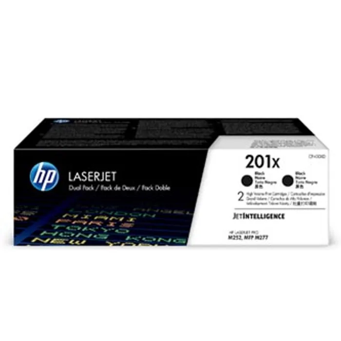 Hlavný obrázok produktu HP originální toner CF400XD, black, 5600 (2x2800)str., HP 201X, HP Color LaserJet MFP M27