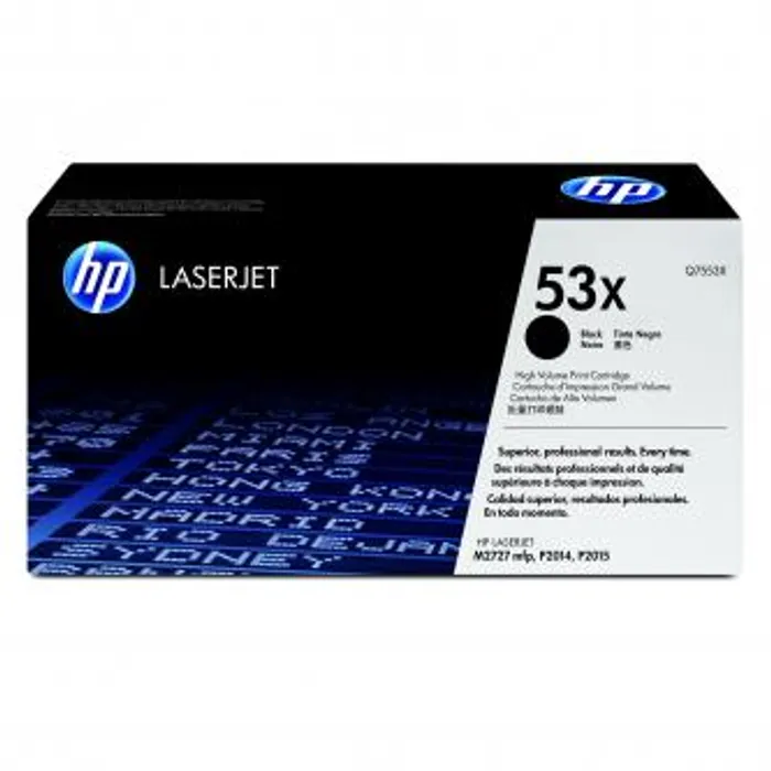 Hlavný obrázok produktu HP originální toner Q7553X, black, 7000str., HP 53X, HP LaserJet P2010, P2015, O