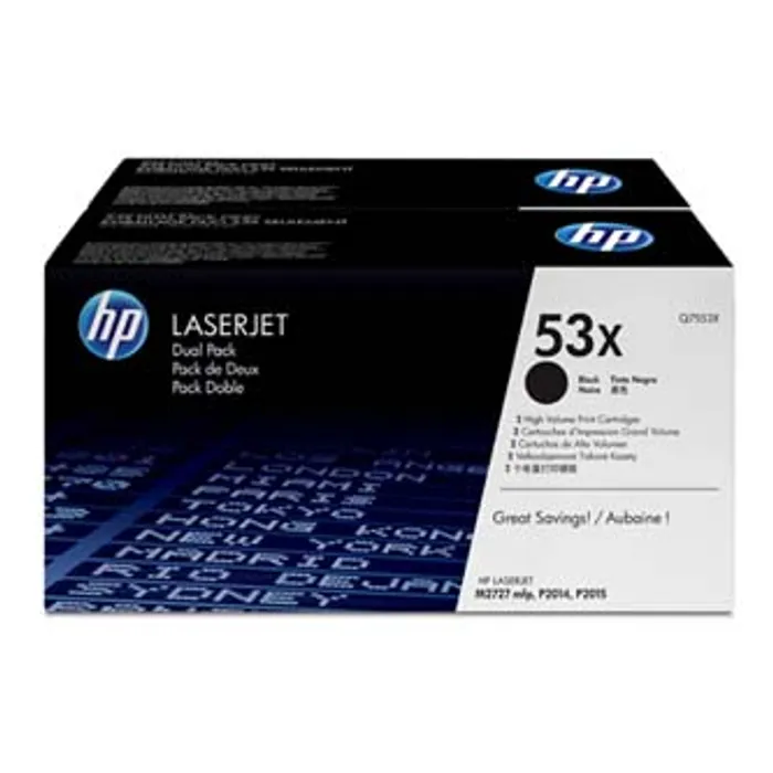 Hlavný obrázok produktu HP originální toner Q7553XD, black, 7000str., HP 53X, HP LaserJet P2015, dual pack, 2ks,