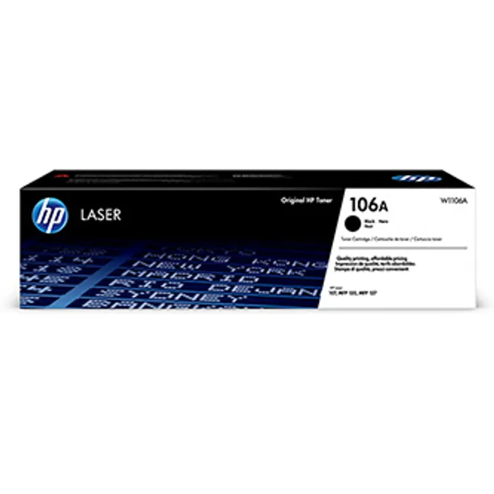 Hlavný obrázok produktu HP originální toner W1106A, black, 1000str., HP 106A, HP Laser 107, MFP 135, MFP 137, O