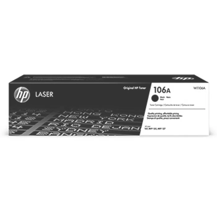 Hlavný obrázok produktu HP originální toner W1106A, black, 1000str., HP 106A, HP Laser 107, MFP 135, MFP 137, O