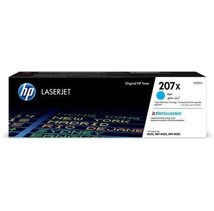 Hlavný obrázok produktu HP originální toner W2211X, cyan, 2450str., HP 207X, HP Color LaserJet Pro M255, MFP M282