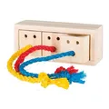 Ďalší obrázok produktu Hra pre králiky - drevená kocka na maškrty 16x6x7 cm
