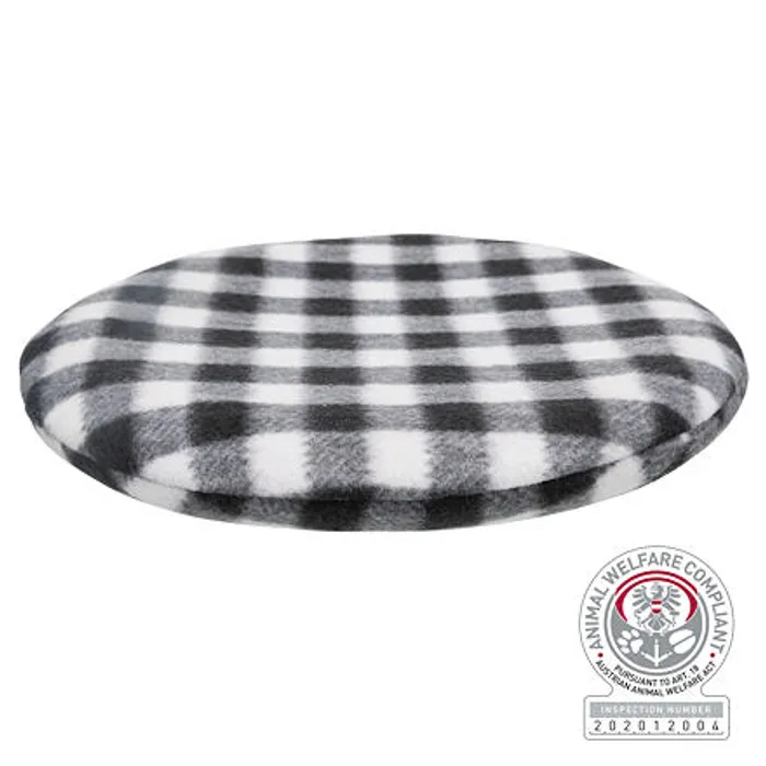 Hlavný obrázok produktu Hřejivý polštářek k nahřátí v mikrovlnné troubě, 26cm, černá/bílá-káro