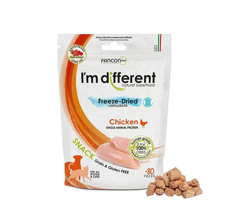 Hlavný obrázok produktu I´M DIFFERENT SNACK kuře - mrazem sušený pamlsek, 40 g