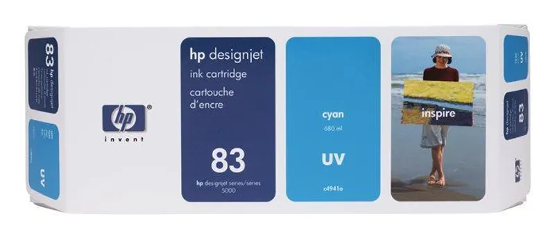Hlavný obrázok produktu Inkjet cart.pro "DesignJet 5000" tiskárnu, HP "Nr..83" Světlá uv Cyan, 680ml