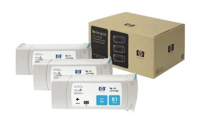 Hlavný obrázok produktu Inkjet cart.pro multipack "DesignJet 4000" tiskárnu, HP "Nr.81" Cyan, 3*680ml
