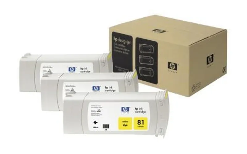 Hlavný obrázok produktu Inkjet cart.pro multipack "DesignJet 4000" tiskárnu, HP "Nr.81" Žlutá, 3*680ml