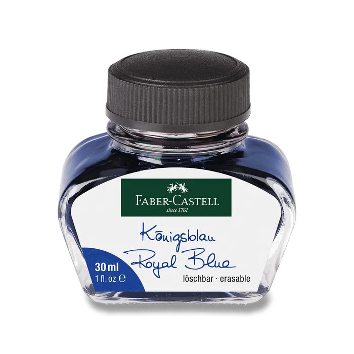 Hlavný obrázok produktu Inkoust ve skleněné lahvičce 30ml, modrá Faber Castell (149839)