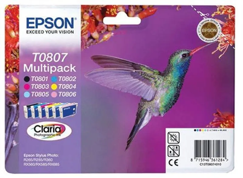 Hlavný obrázok produktu Inkoustová cart. multipack pro tiskárnu "StylusPhoto R265", EPSON B+C+M+Y+PC+PM, 44,4ml
