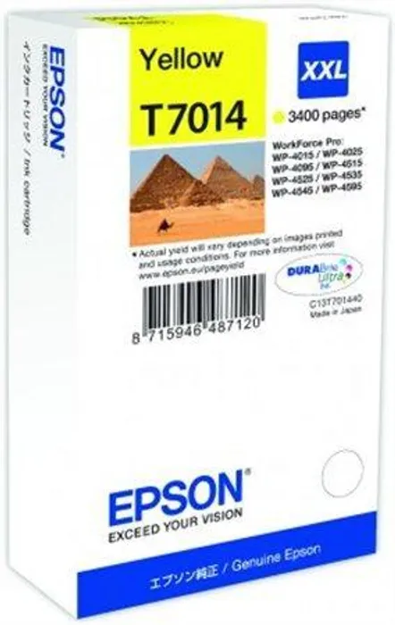 Hlavný obrázok produktu Inkoustová cart. pro tiskárny "série Workforce Pro 4000, 4500", EPSON Žlutá, 3,4 tis.stran