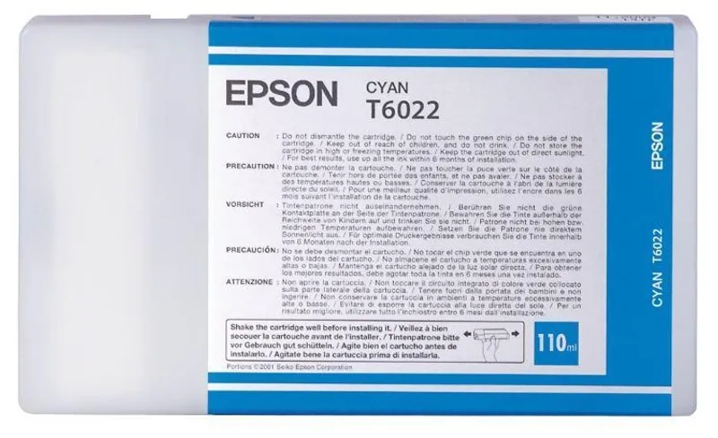 Hlavný obrázok produktu Inkoustová cart. pro tiskárny "StylusPro 7800, 7880", EPSON Cyan, 110ml