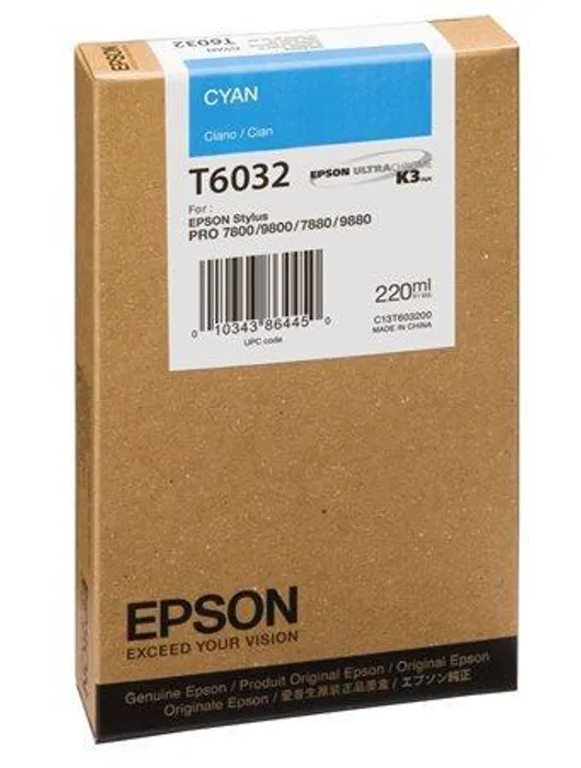 Hlavný obrázok produktu Inkoustová cart. pro tiskárny "StylusPro 7800, 7880", EPSON Cyan, 220ml