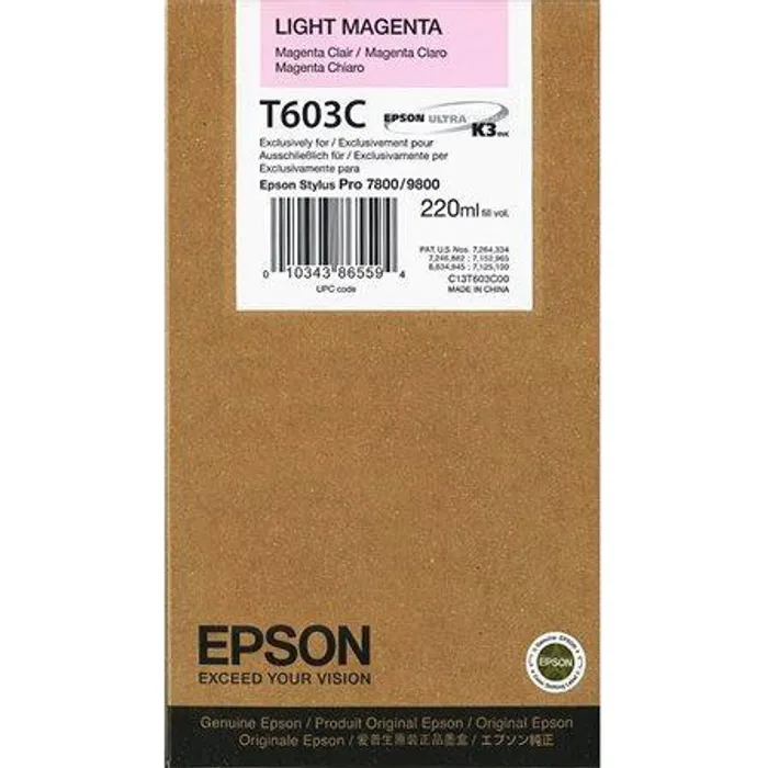 Hlavný obrázok produktu Inkoustová cart. pro tiskárny "StylusPro 7880, 9880", EPSON Světlá Magenta, 220ml