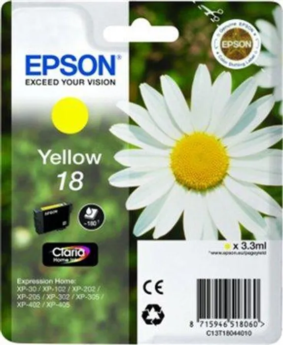 Hlavný obrázok produktu Inkoustová cart. pro tiskárny "XP 30, 102, 202, 205", EPSON Žlutá, 3,3ml