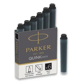 Atramentové bombičky krátke čierne PARKER [6 ks]