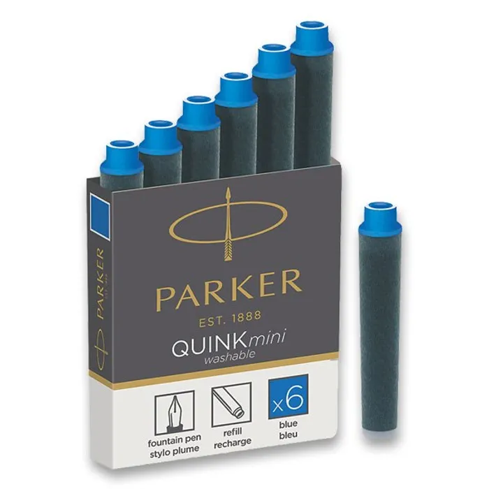 Hlavný obrázok produktu Inkoustové bombičky krátké modré PARKER [6 ks]