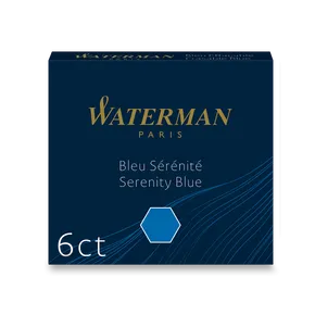 Atramentové bombičky Waterman krátke modré, umývateľné