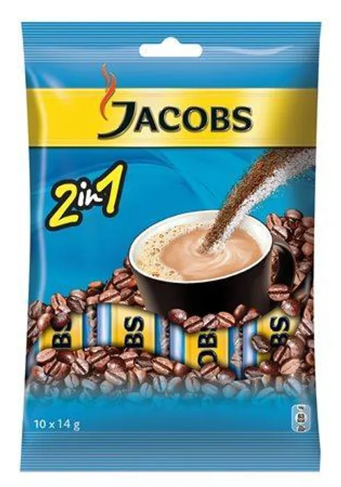 Hlavný obrázok produktu Instantní káva, 10x14 g, JACOBS, "2 v 1"