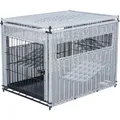 Interiérový kennel, M: 58 x 60 x 77 cm, polyratan, svetlosivá