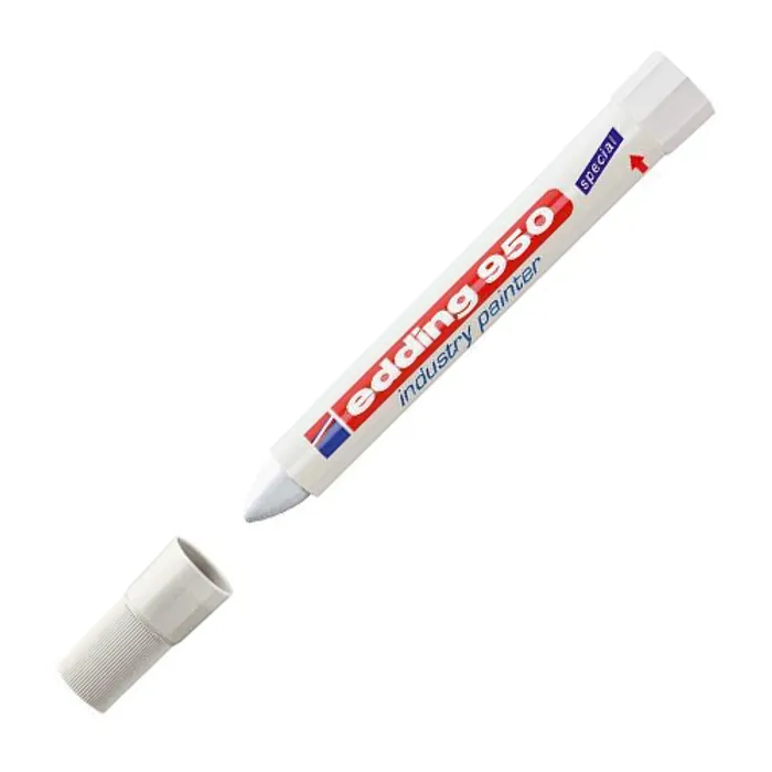 Hlavný obrázok produktu Průmyslový pastový popisovač "950", bílá, 10mm, kuželový hrot, EDDING
