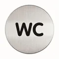 Piktogram "WC", samolepiaci, nerez, DURABLE 490723