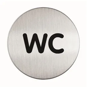 Piktogram "WC", samolepiaci, nerez, DURABLE 490723