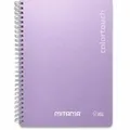 Ďalší obrázok produktu Spirálový zošit "i-Note", 18,5x24, čistý, 90 listov, fialová, MITAMA 62278-90211