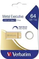 USB kľúč Exclusive Metal, 64GB, USB 3.0, VERBATIM zlatá