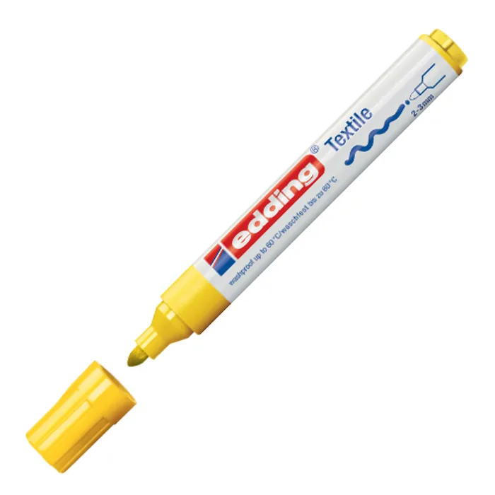 Hlavný obrázok produktu Popisovač na textil "4500", žlutá, 1-3mm, kuželový hrot, EDDING