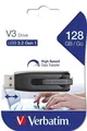 USB flash disk "V3", čierna-sivá, 128GB, USB 3.0, 80/25 MB/sec, VERBATIM