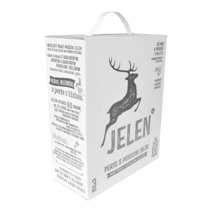 Hlavný obrázok produktu Jelen Mýdlový prací prášek krabice 60 dávek 3 kg