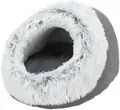 Ďalší obrázok produktu Jaskyňa HARVEY 35 × 26 × 41 cm, plyš s dlhým vlasom, sivá