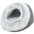 Ďalší obrázok produktu Jaskyňa HARVEY 35 × 26 × 41 cm, plyš s dlhým vlasom, sivá