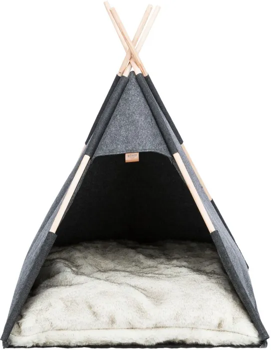 Hlavný obrázok produktu Jeskyňka TIPI, 70 x 70 x 70 cm, plsť, antracit