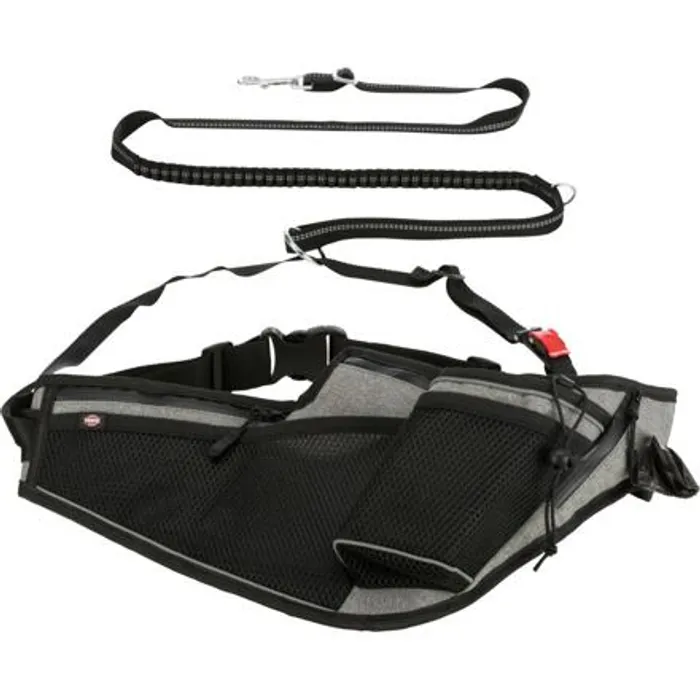 Hlavný obrázok produktu Joggingový pás s vodítkem, pás: 70-130 cm, vodítko 1.15-1.50 m, 20mm, šedá