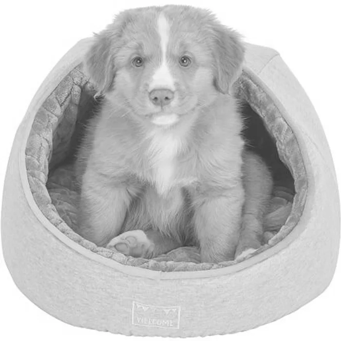 Hlavný obrázok produktu JUNIOR kulatá jeskyně, o 40 × 27 cm, bavlna/plyš, světlešedá/mátová