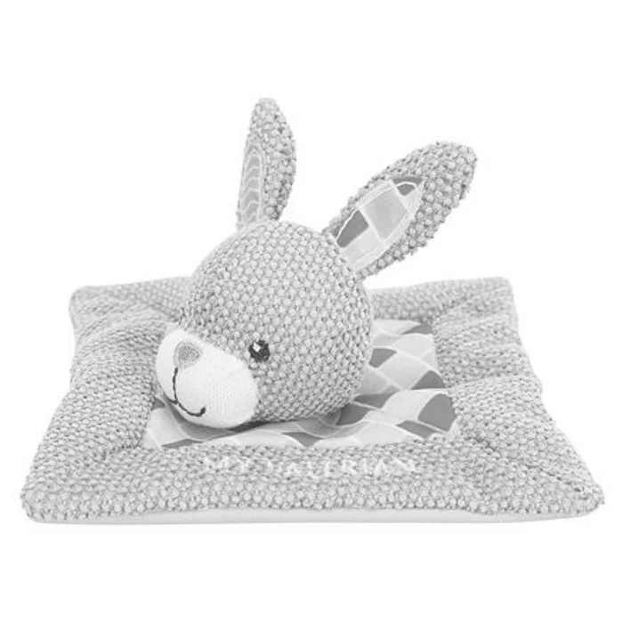 Hlavný obrázok produktu JUNIOR snuggler - plyšový mazlíček, čtverec s králičí hlavou 13 x 13 cm