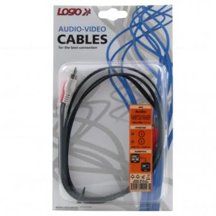 Hlavný obrázok produktu Kabel Cinch 2x M- Cinch 2x M, 1.5m, černá, Logo, blistr