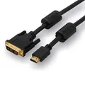 Video kábel DVI (18+1) M - HDMI M, 3m, čierna, Logo, blister