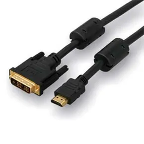 Video kábel DVI (18+1) M - HDMI M, 3m, čierna, Logo, blister