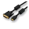 Video kábel DVI (18+1) M - HDMI M, 2m, pozlatené konektory, čierna, Logo, blister