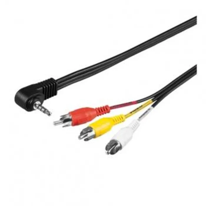 Hlavný obrázok produktu Kabel Jack (3,5mm) M- Cinch 3x M, 1.5m, 4-pólovy jack, černá, Logo, blistr