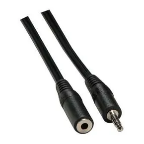 Predĺžovací audio kábel Jack (3,5mm) M - Jack (3,5mm) F, JACK, 1.5m, čierna, Logo