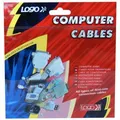Predĺžovací audio kábel Jack (3,5mm) M - Jack (3,5mm) F, JACK, 3m, čierna, Logo